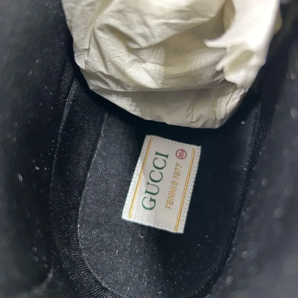Men's Gucci tennis 1977 high top sneakers size 15.5 made in Italy